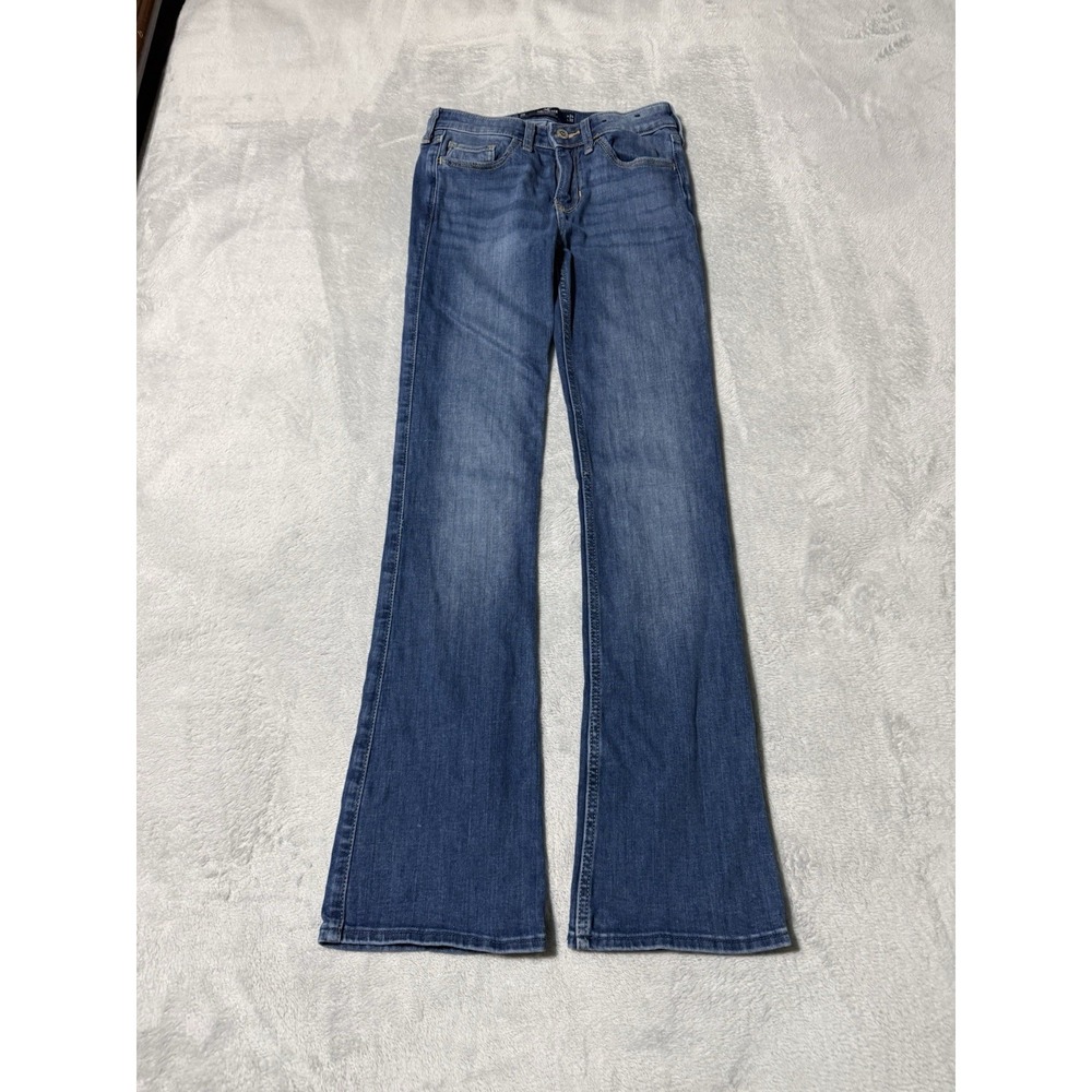 Hollister Low Rise Boot Jeans Womens 0 Reg Blue Stretch Denim Bootcut 24x30